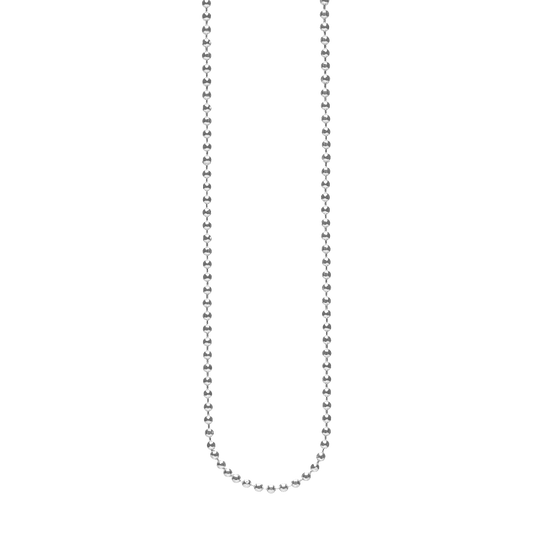 Sølv rh collier kugle facet 1,8mm 80cm