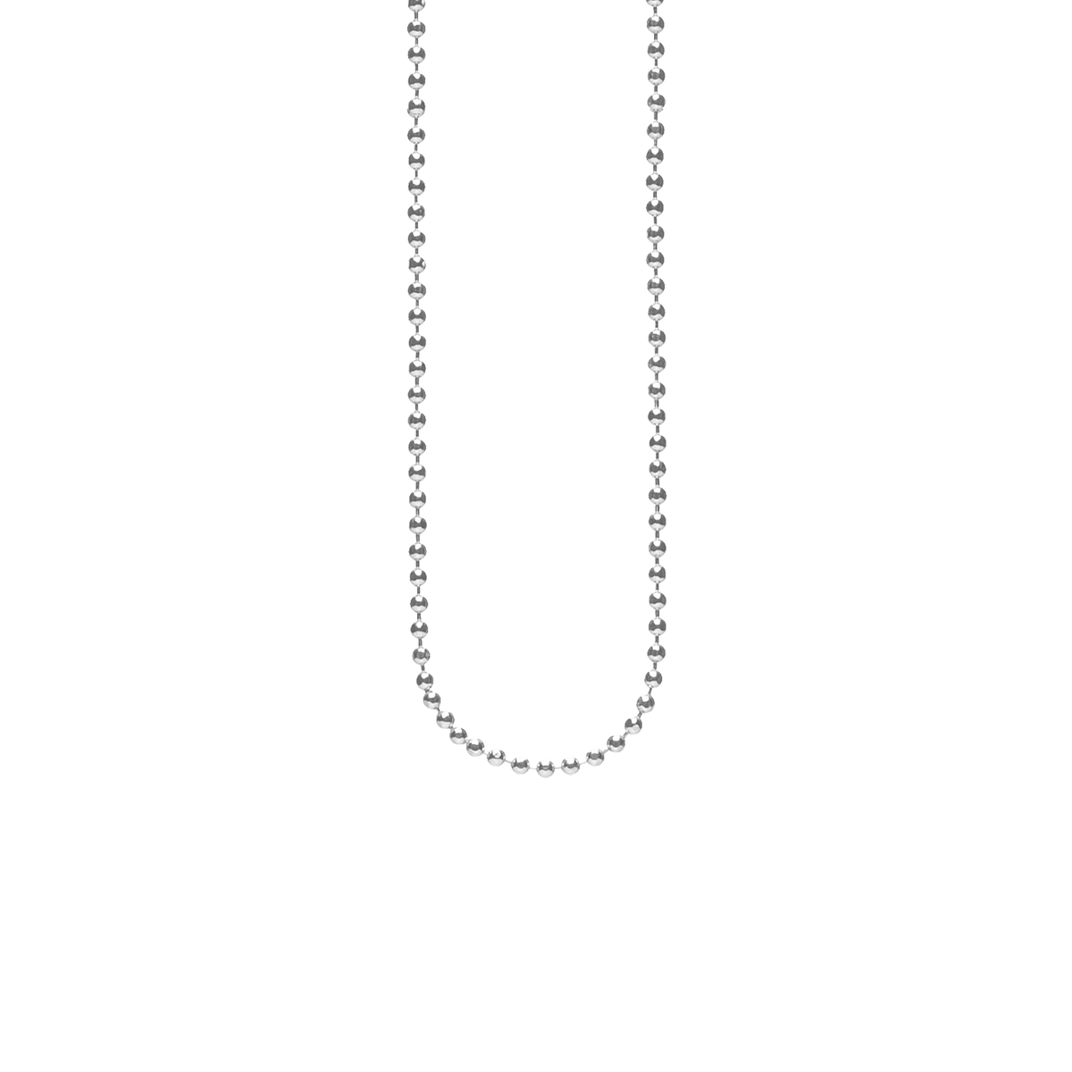Sølv rh collier kugle facet 1,8mm60cm