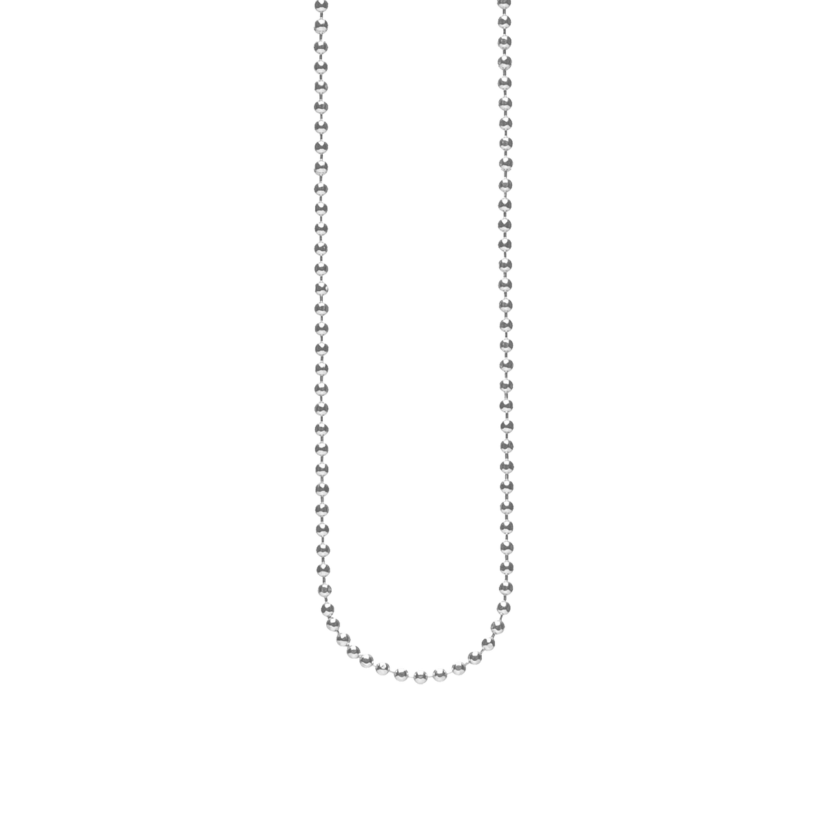 Sølv rh collier kugle facet 1,8mm70cm