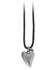 Soldier halskæde med sølv hjerte 07301031-100