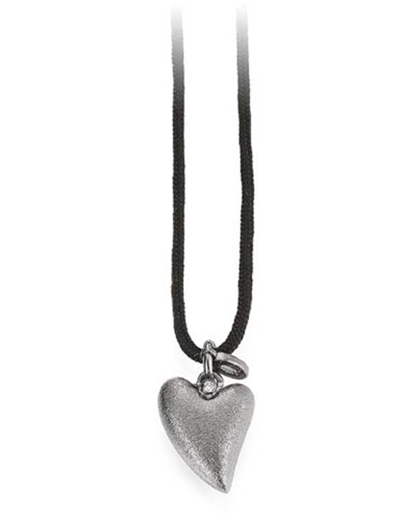Soldier halskæde med sølv hjerte 07301031-100