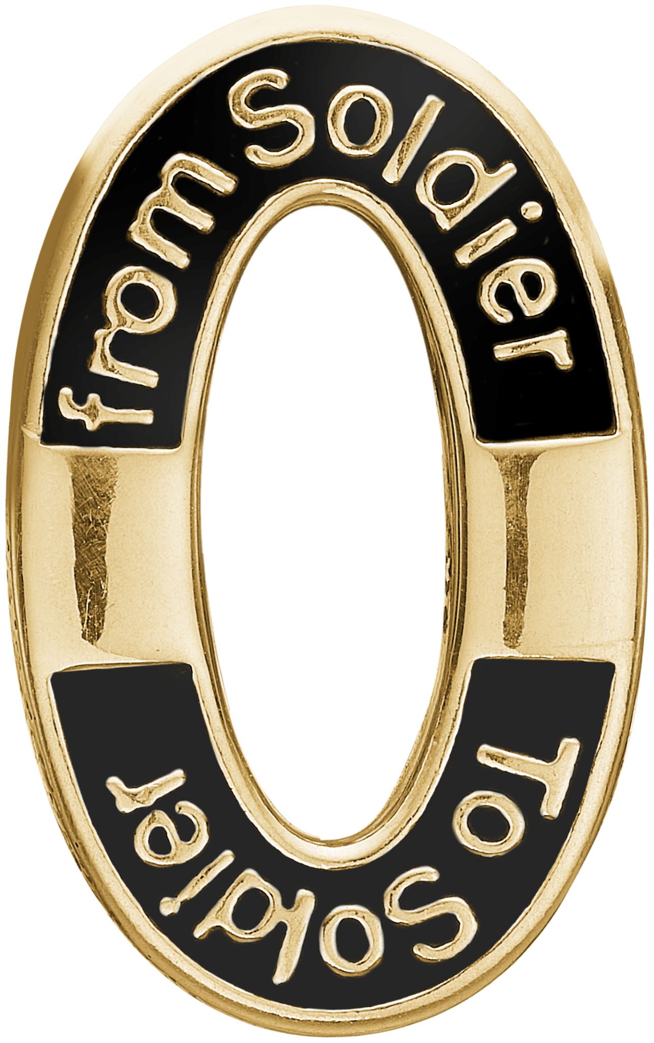 Soldier to Soldier lås - forgyldt sølv, rund - Urma.dk