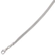 Sølv armbånd 3 slangekæder - Urma.dk