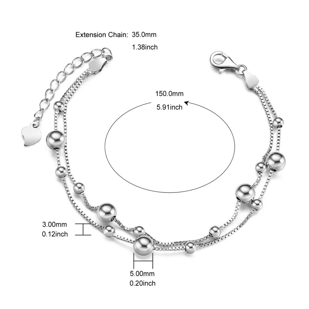 Sølv armbånd med kugler - Urma.dk