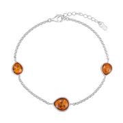 Sølv armbånd med rav 25165991 - Urma.dk