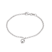 Sølv Børne Armbånd M/Hjerte 15Cm - Urma.dk