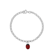 Sølv Børne Armbånd M/Mariehøne 15Cm - Urma.dk