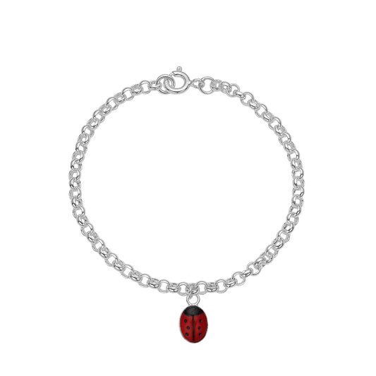 Sølv Børne Armbånd M/Mariehøne 15Cm - Urma.dk