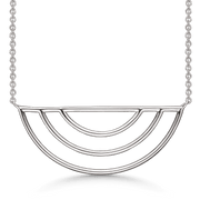 Sølv collier rhodineret 16250013 - Urma.dk