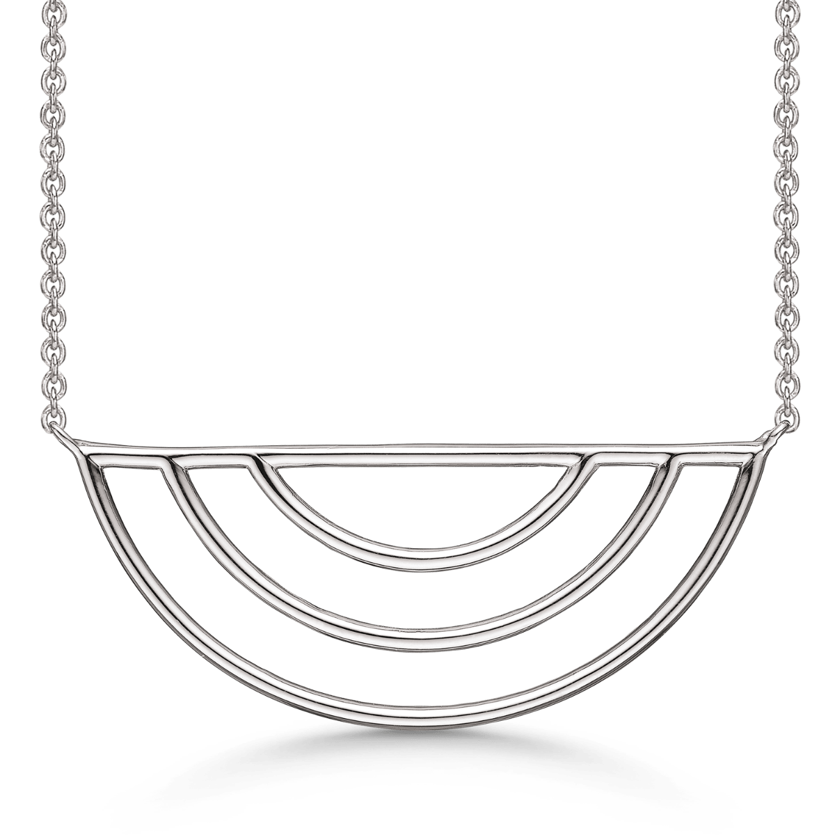 Sølv collier rhodineret 16250013 - Urma.dk