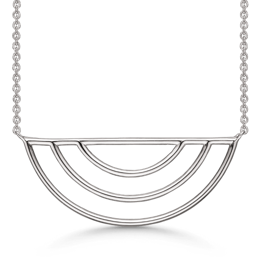 Sølv collier rhodineret 16250013 - Urma.dk