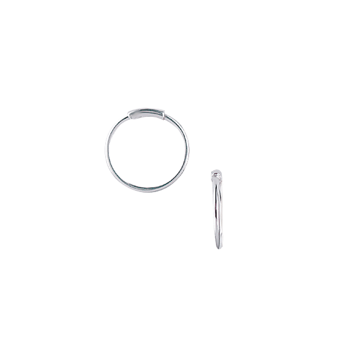 SØLV CREOL 12 MM MASSIV 1MM TRÅD M/VRIDL - Urma.dk