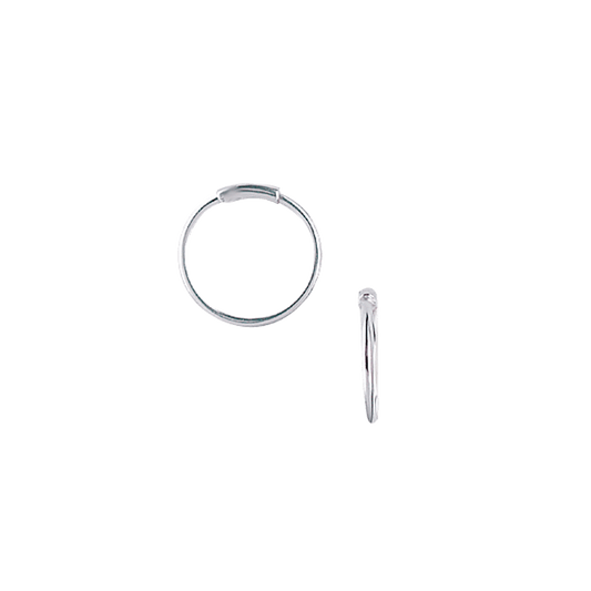 SØLV CREOL 12 MM MASSIV 1MM TRÅD M/VRIDL - Urma.dk