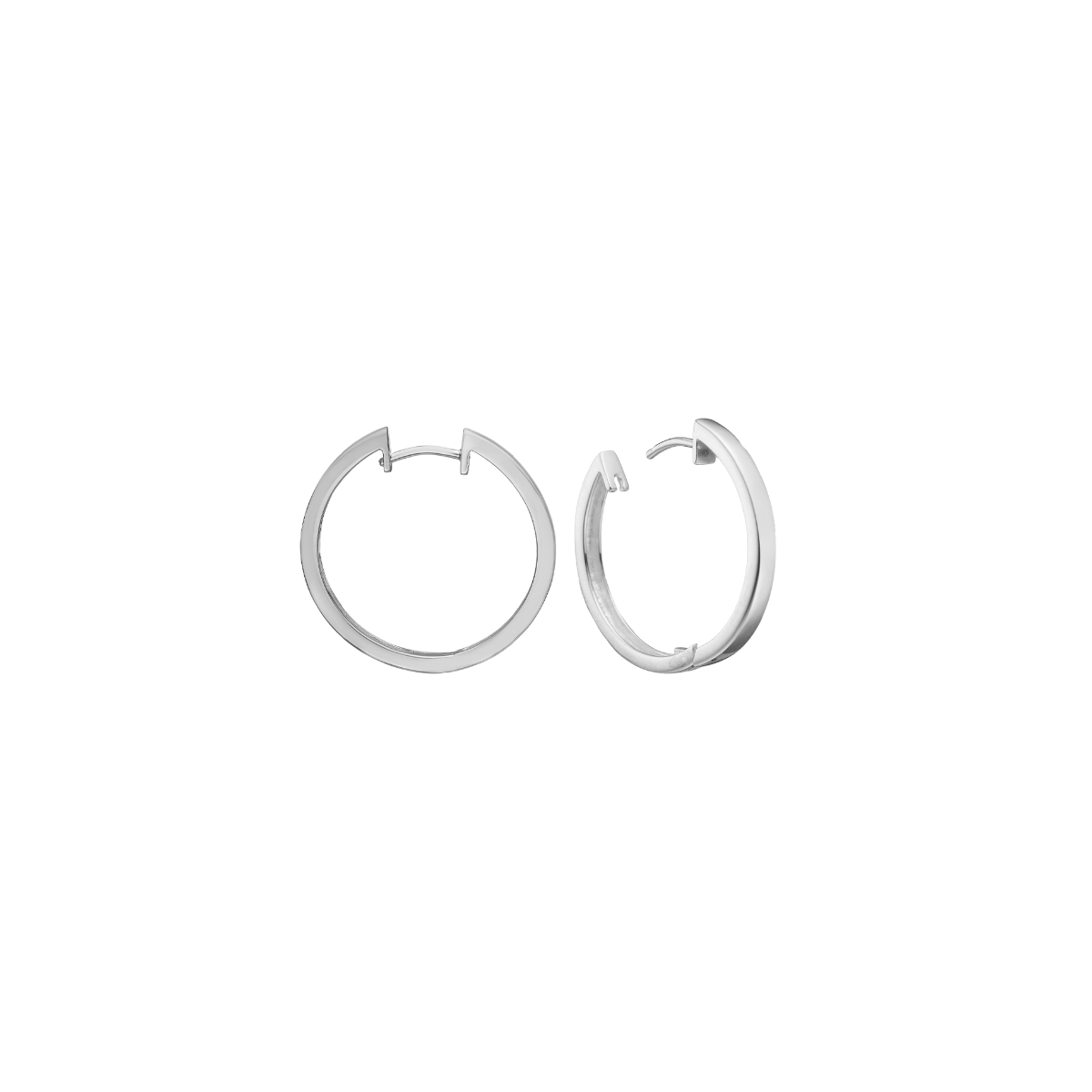 SØLV CREOL 12 MM TRÅD 3MM M/ KLAPLÅS - Urma.dk