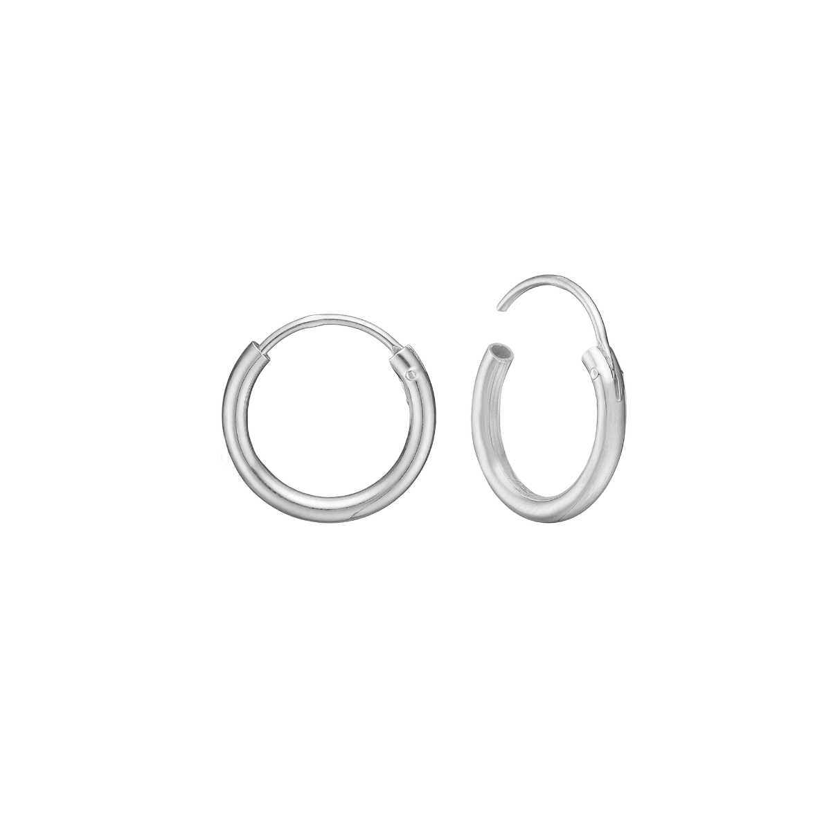 SØLV CREOL 14MM TRÅD 2mm M/VIPPELÅS - Urma.dk