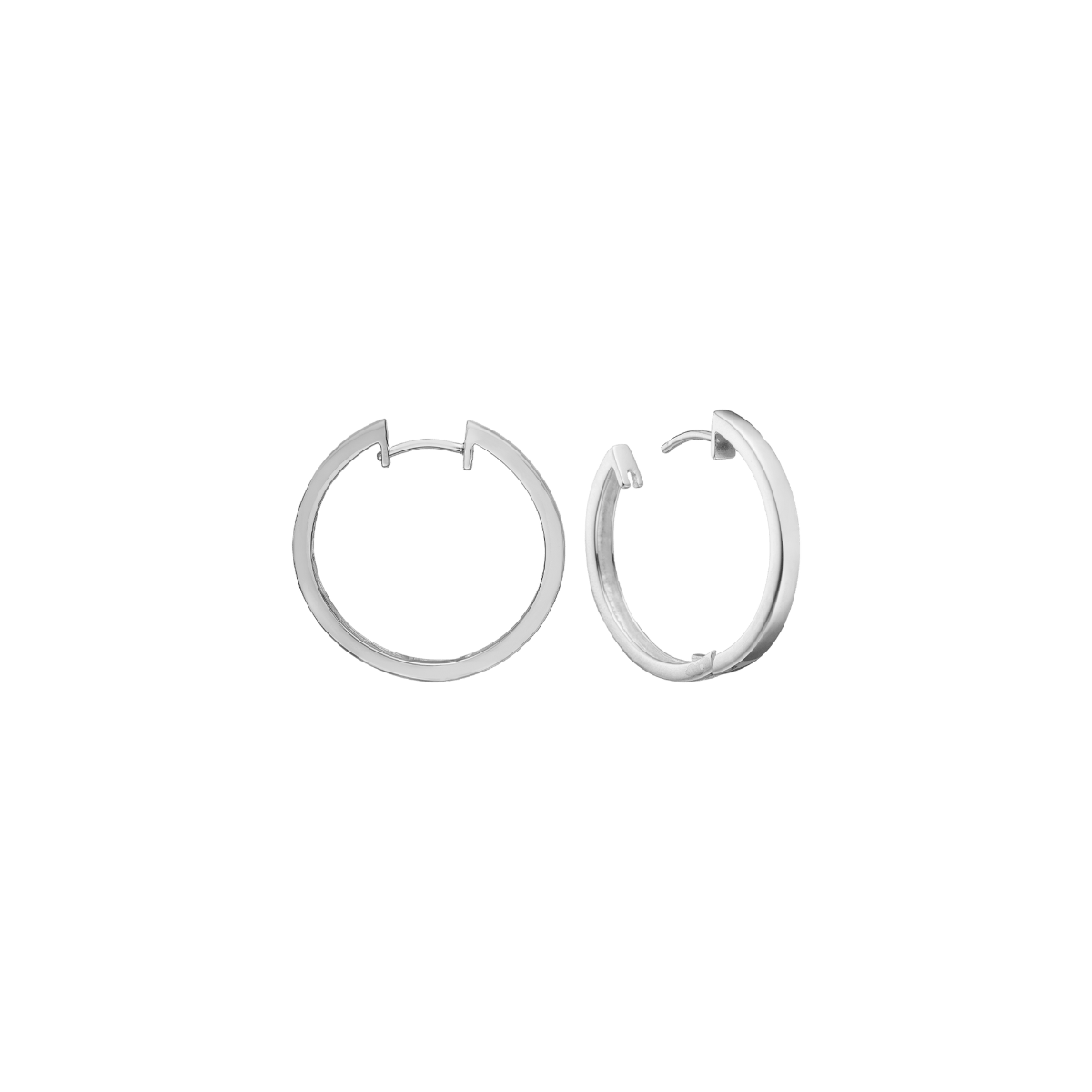 SØLV CREOL 14MM TRÅD 3MM M/KLAPLÅS - Urma.dk