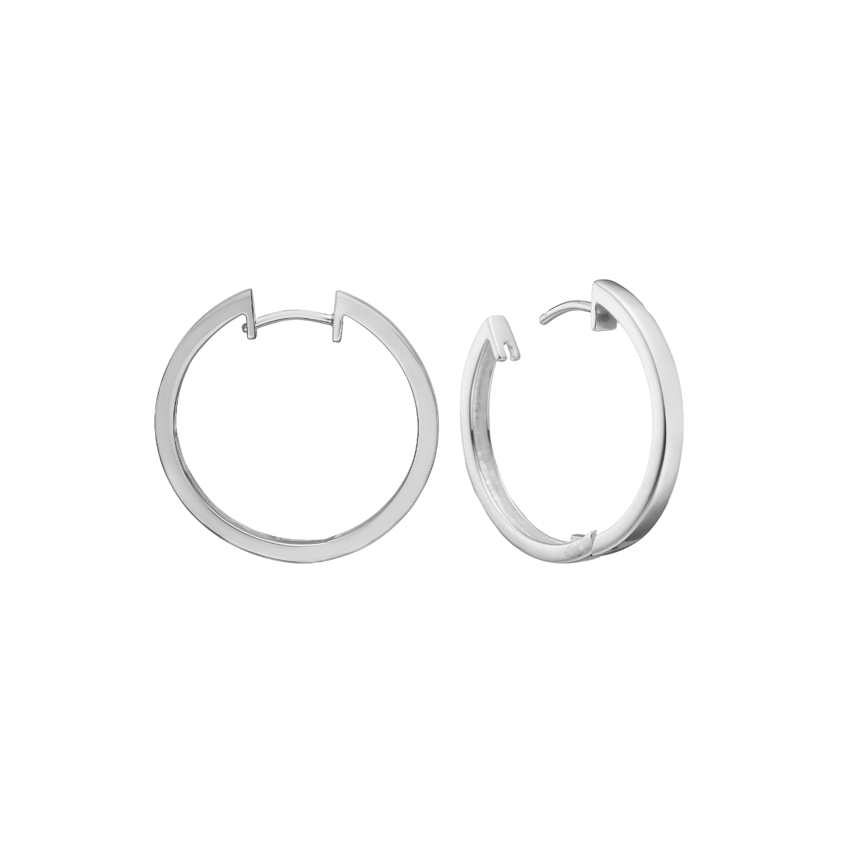 SØLV CREOL 20MM TRÅD 3MM M/KLAPLÅS - Urma.dk