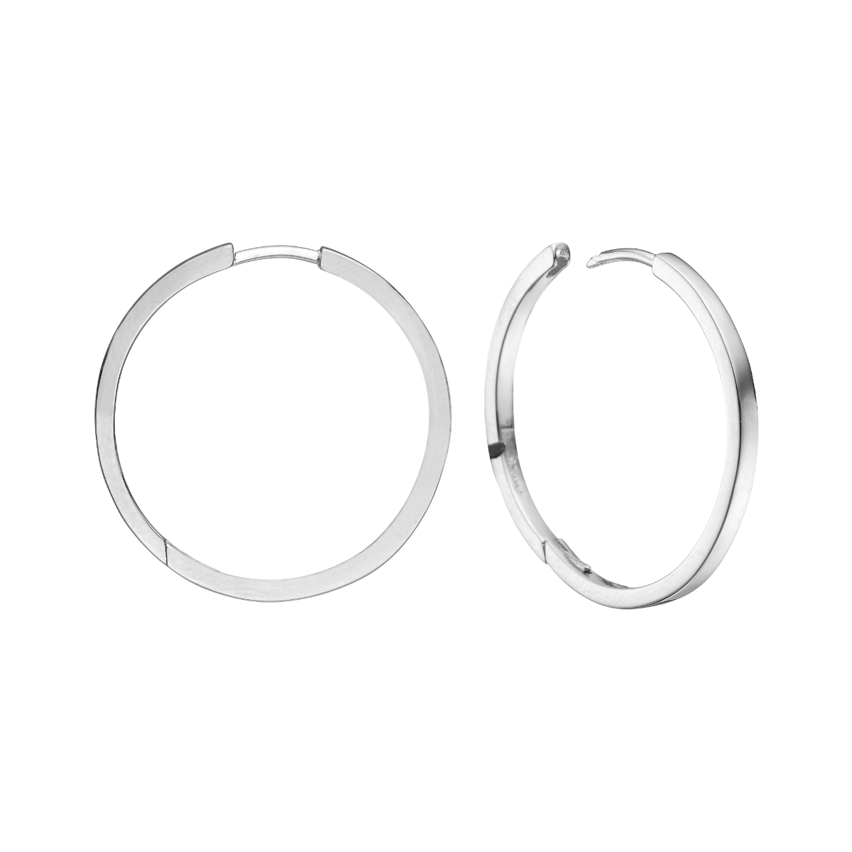 SØLV CREOL 26MM TRÅD 2 MM M/KLAPLÅS - Urma.dk