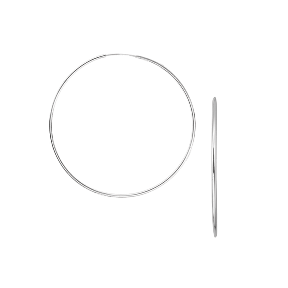 SØLV CREOL 35MM, TRÅD 1,2 MM M/VIPPELÅS - Urma.dk