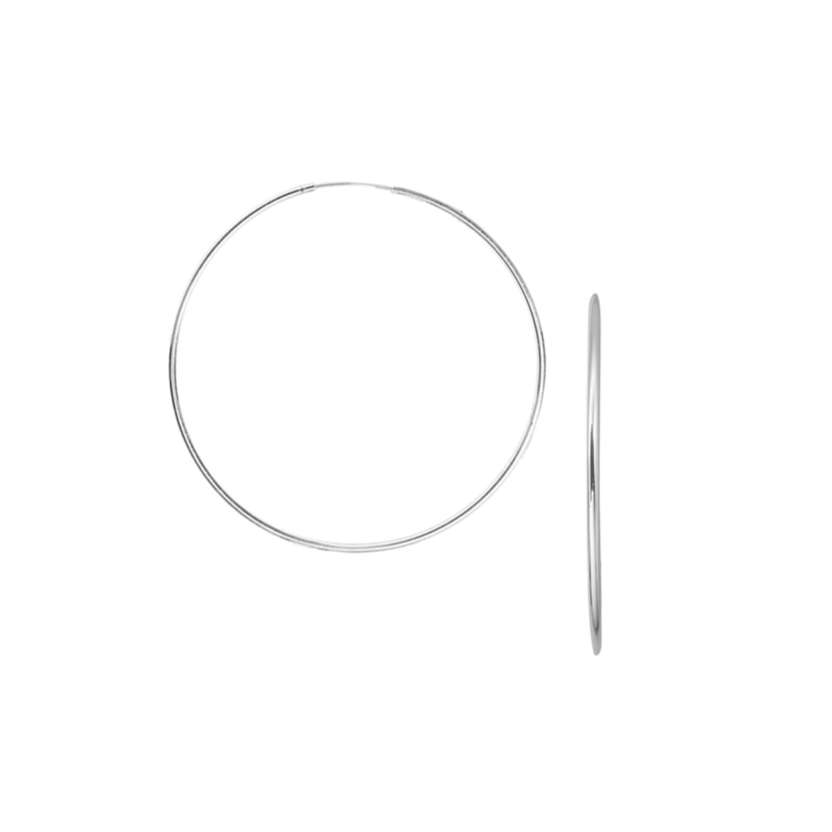 SØLV CREOL 40MM, TRÅD 1,2 MM VIPPE - Urma.dk