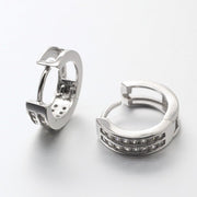 Sølv creoler med zirkonia