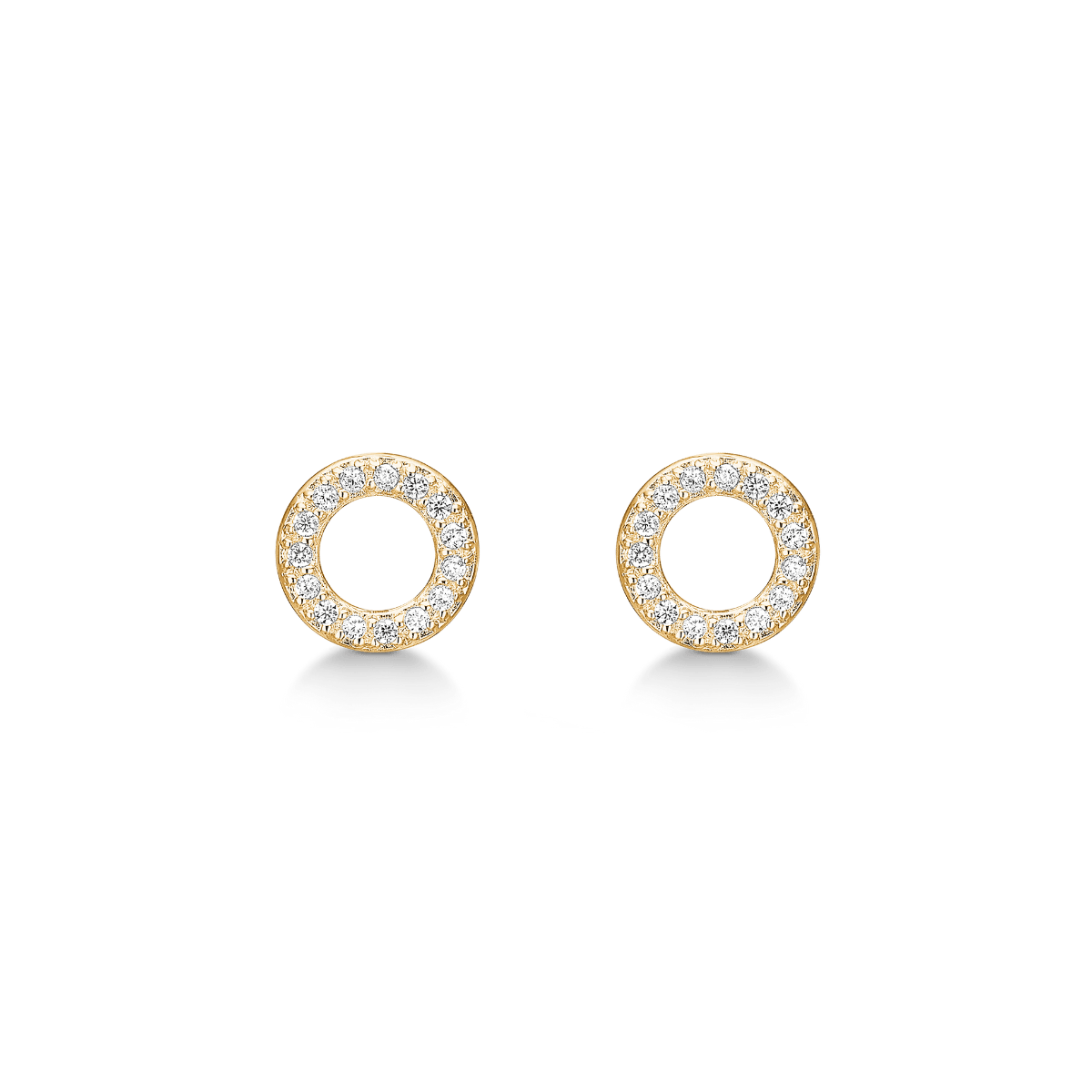 Sølv forg ørestik cirkel m/cz - Urma.dk