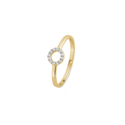 Sølv forg ring cz - cirkel - Urma.dk