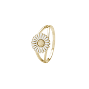 Sølv forg ring m/10mm marguerit hvid - Urma.dk