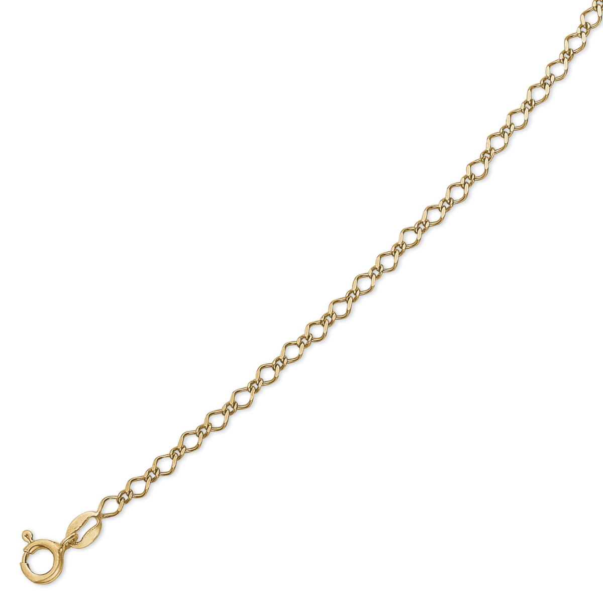 Sølv forgyldt ankelkæde F18190916 - Urma.dk