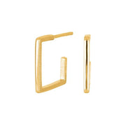 Sølv forgyldt creol Kvadrat Stor - Urma.dk