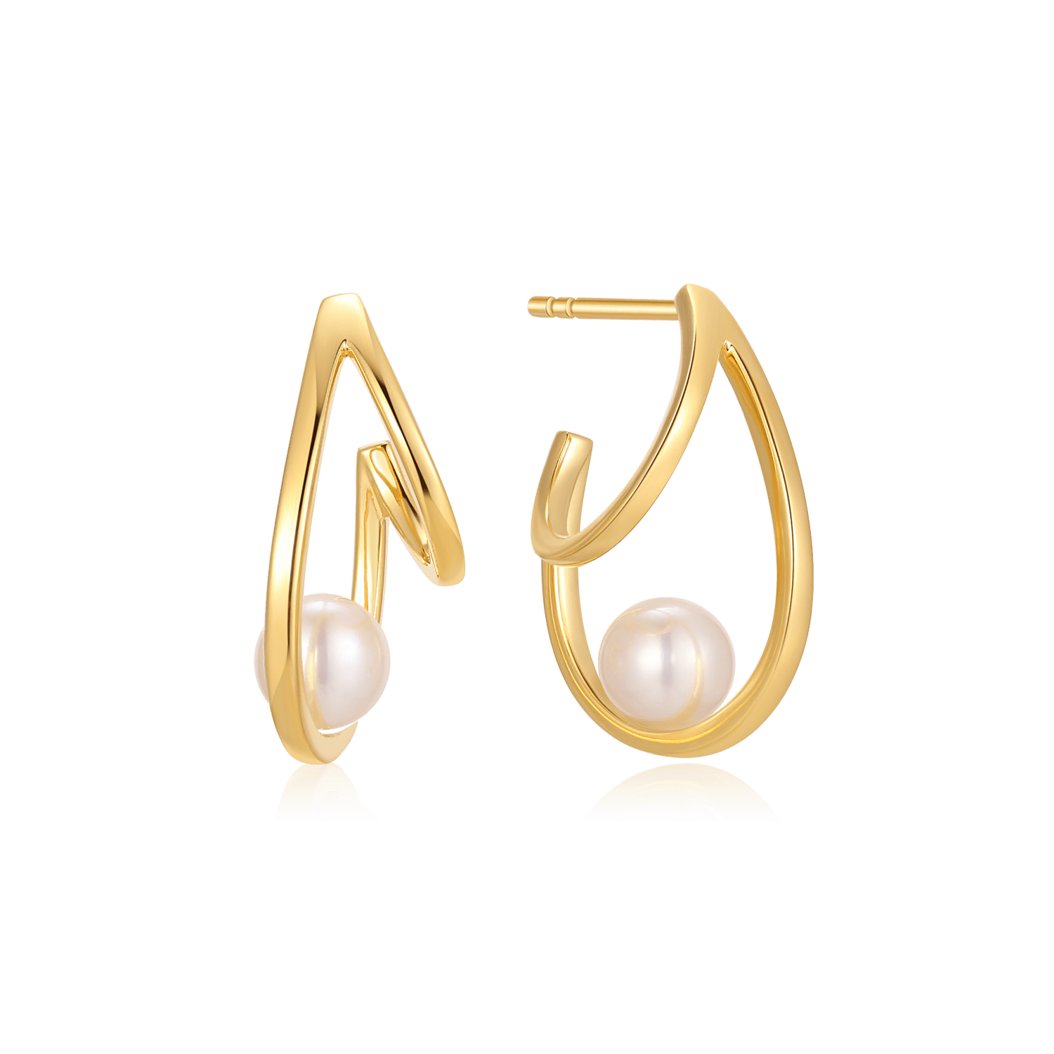 Sølv forgyldt ørestikker F10255967 - Urma.dk