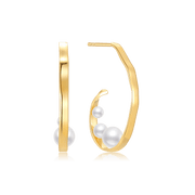 Sølv forgyldt ørestikker F10255970 - Urma.dk