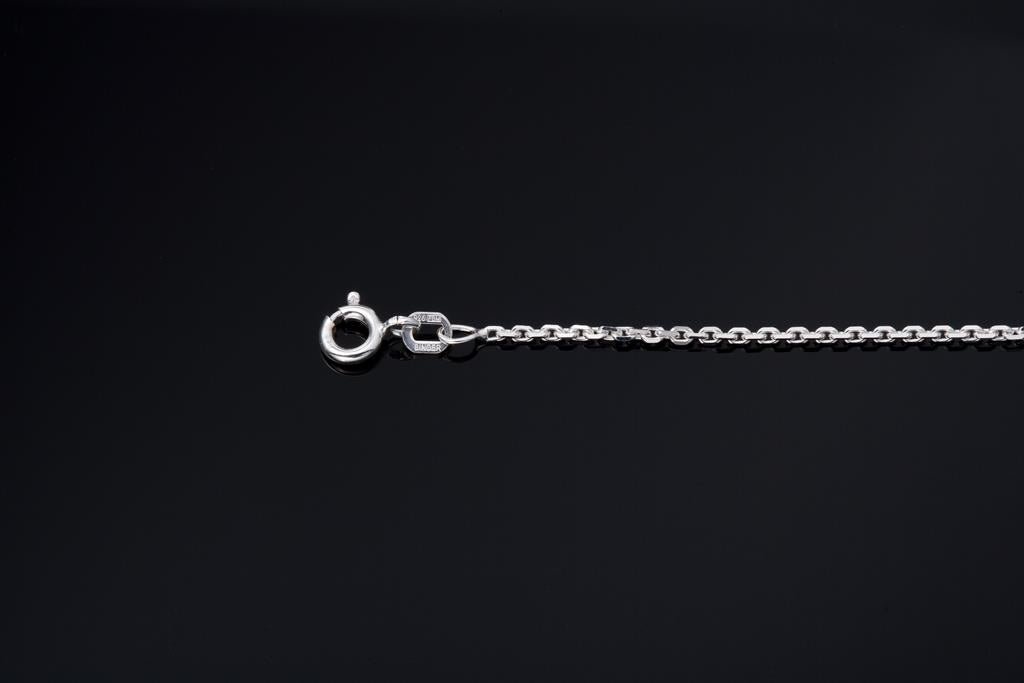 Sølv halskæde, Anker, facetteret - Urma.dk