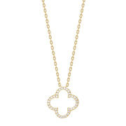 Sølv halskæde firekløver PAMELANOR - Urma.dk