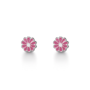 SØLV ØRESTIK M/EMALJE BLOMST - Urma.dk