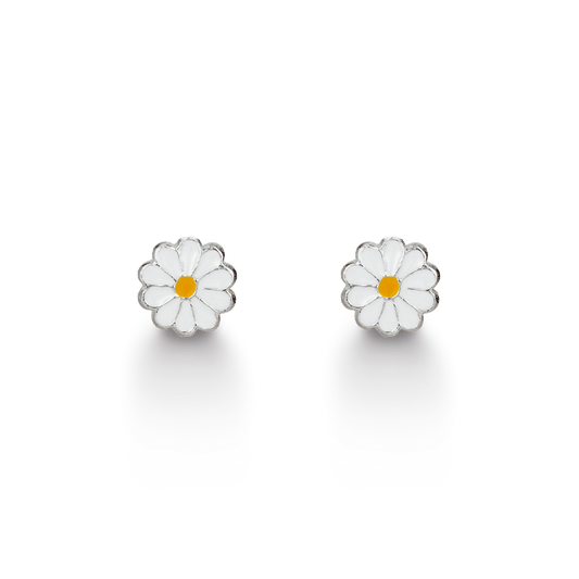 SØLV ØRESTIK M/EMALJE BLOMST - Urma.dk
