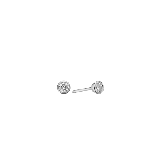 SØLV ØRESTIK M/SY.ZIRCONIA 4,5 MM - Urma.dk
