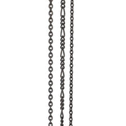 Sølv oxid. kæde 3rk figaro/anker 45cm - Urma.dk