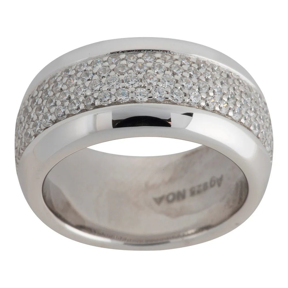 Sølv rhd. ring m/ cz - Urma.dk