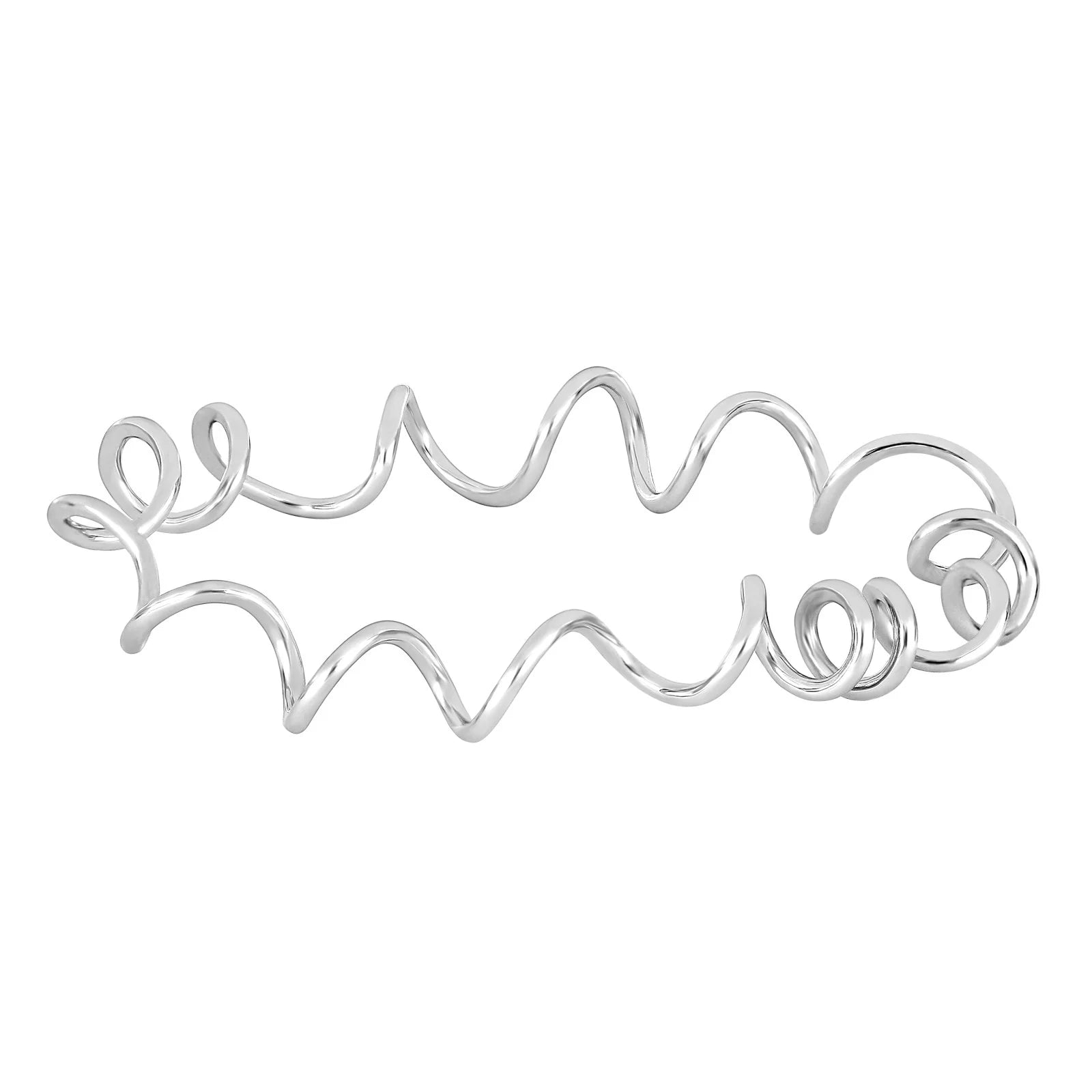Sølv rhod. armring wire 62mm - Urma.dk