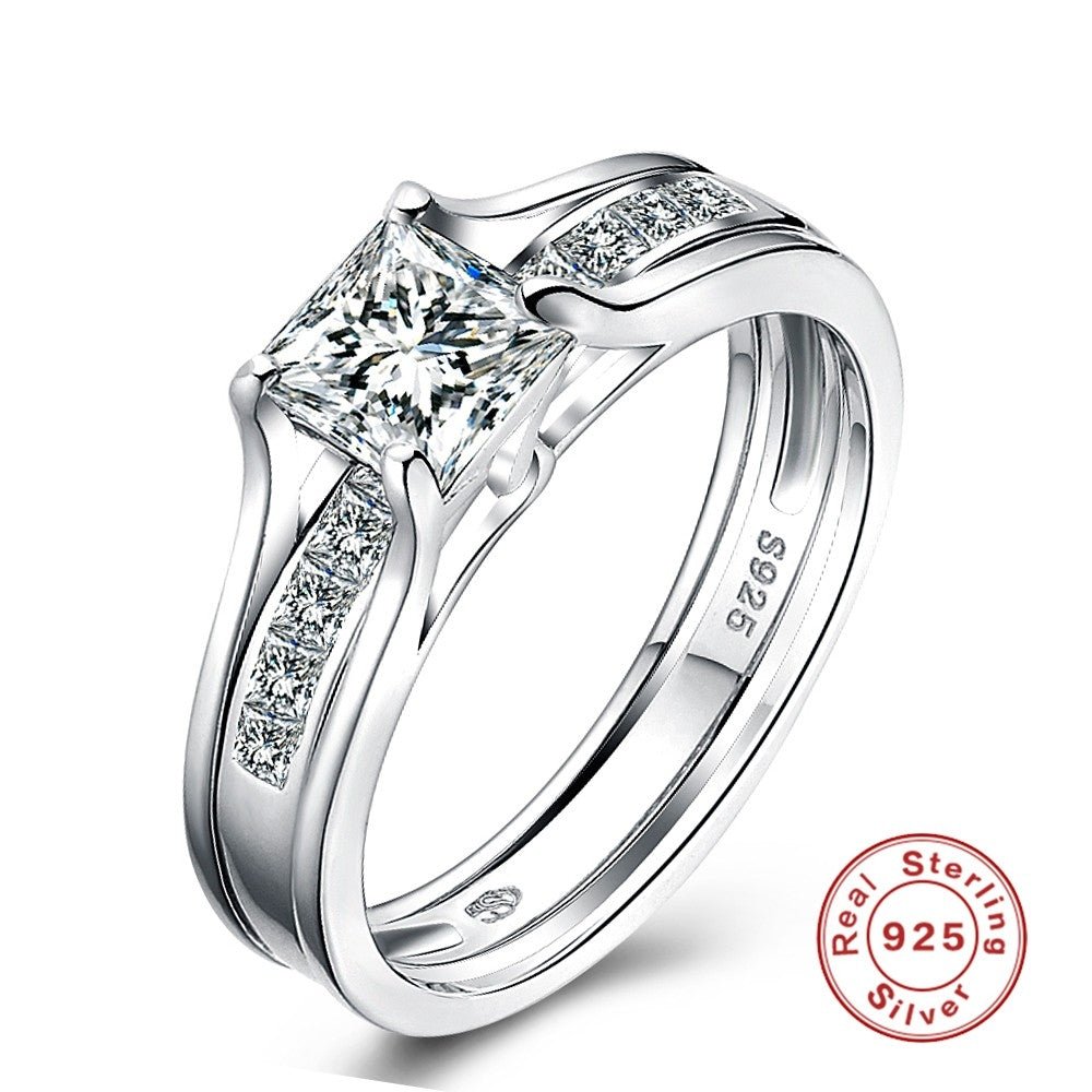 Sølv ring dobbelt med zirconia - Urma.dk