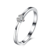 Sølv ring med hjerteformet zirconia - Urma.dk