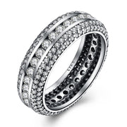 Sølv ring med stene hele vejen rundt - Urma.dk