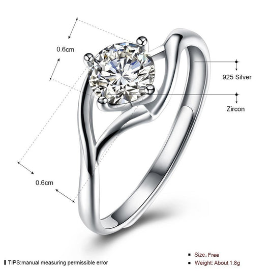 Sølv ring med zirconia sten - Urma.dk