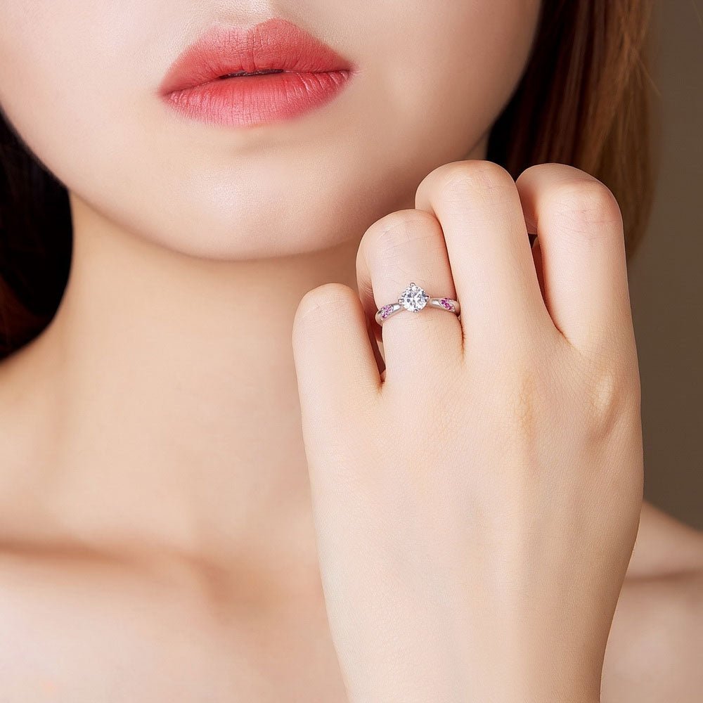 Sølv ring med zirconia stene - Urma.dk