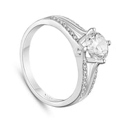 Sølv ring med zirconia stene - Urma.dk