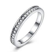 Sølv ring smalt med stene og hvid emalje - Urma.dk