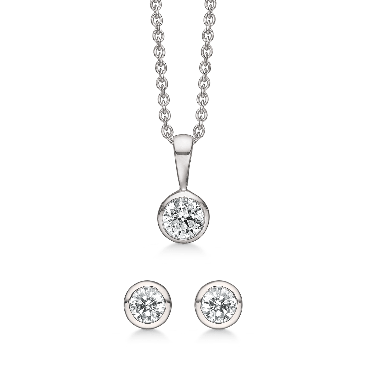 Sølv smykkesæt S148370 - Urma.dk