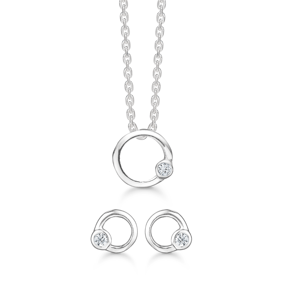 Sølv smykkesæt S148428 - Urma.dk