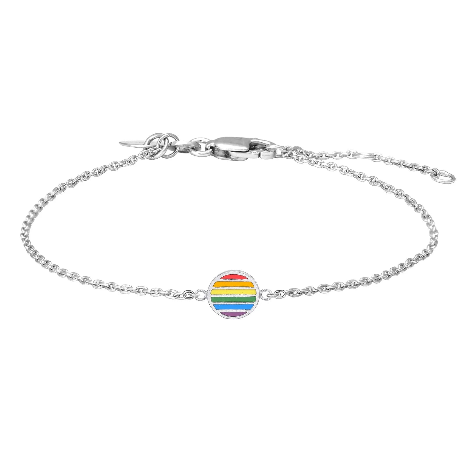 Sølvarmbånd LGBT52 8mm - Urma.dk